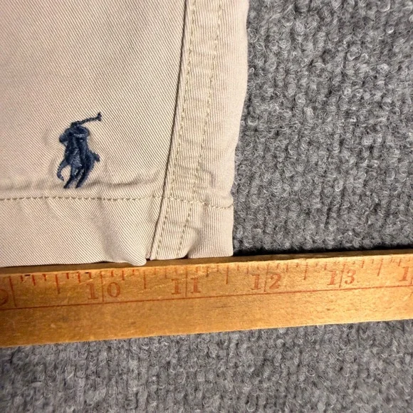 Polo Ralph Lauren Mens Large Tan Khaki Elastic Waist Pull On Twill Shorts - Picture 4 of 8